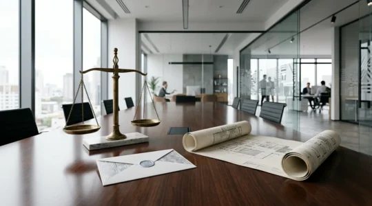 Scène professionnelle symbolisant la protection financière et la confiance entre entrepreneurs et investisseurs lors d'une levée de fonds