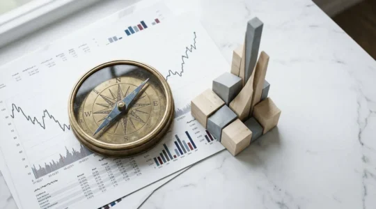 Concept stratégique montrant la transition et la résilience d'une entreprise lors d'un changement de modèle économique