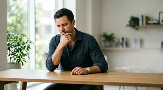 Dirigeant de TPE réfléchissant à la stratégie d'épargne salariale pour ses équipes