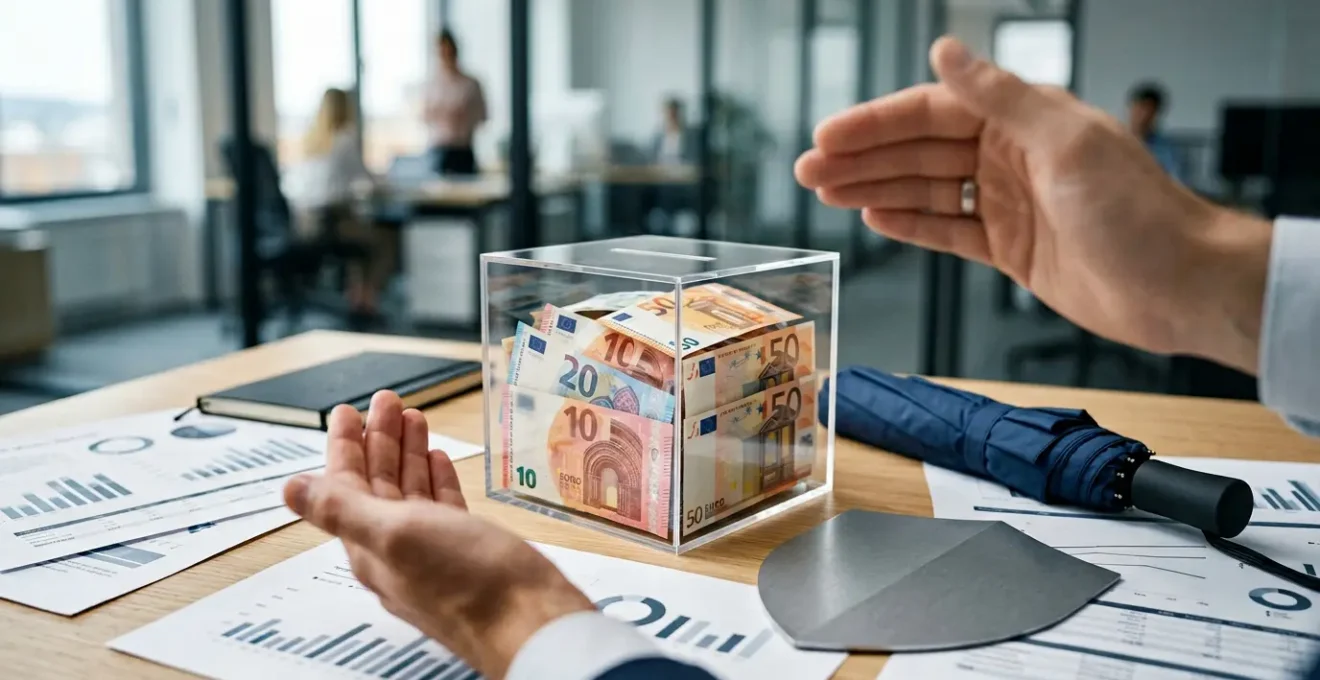 Dirigeant d'entreprise sécurisant sa trésorerie face aux risques financiers