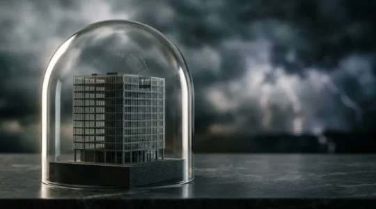 Concept de protection d'entreprise contre les risques financiers et la faillite