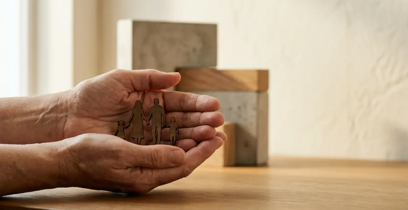 Représentation symbolique de la protection familiale et de la prévoyance pour dirigeants d'entreprise