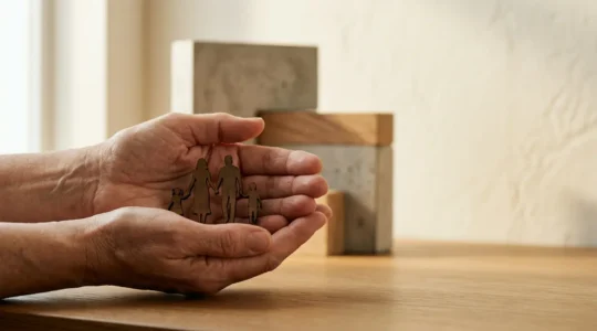 Représentation symbolique de la protection familiale et de la prévoyance pour dirigeants d'entreprise