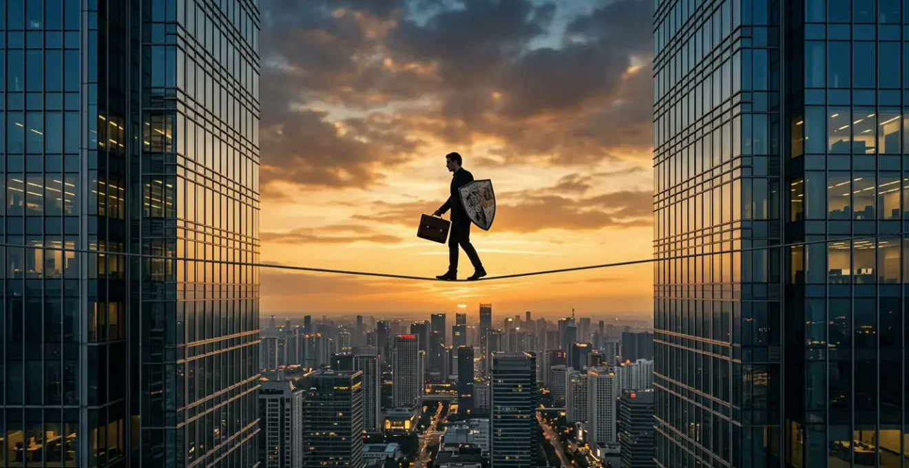 Fondateur de startup face à un défi juridique majeur, symbolisant la résilience entrepreneuriale